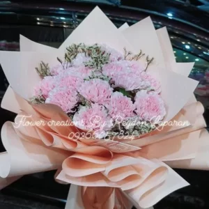 Fresh Flower Carnation Bouquet By Flower Creations