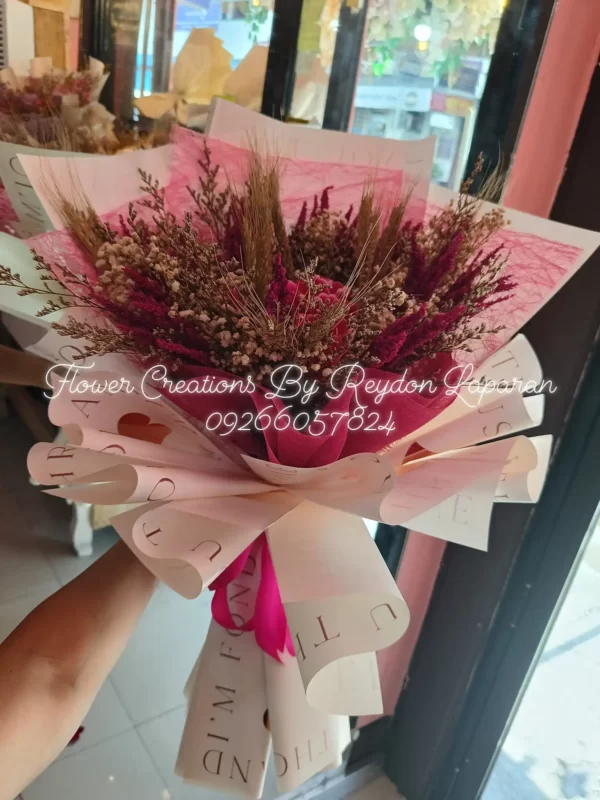 Large Dried Flower Bouquet by Flower Creations