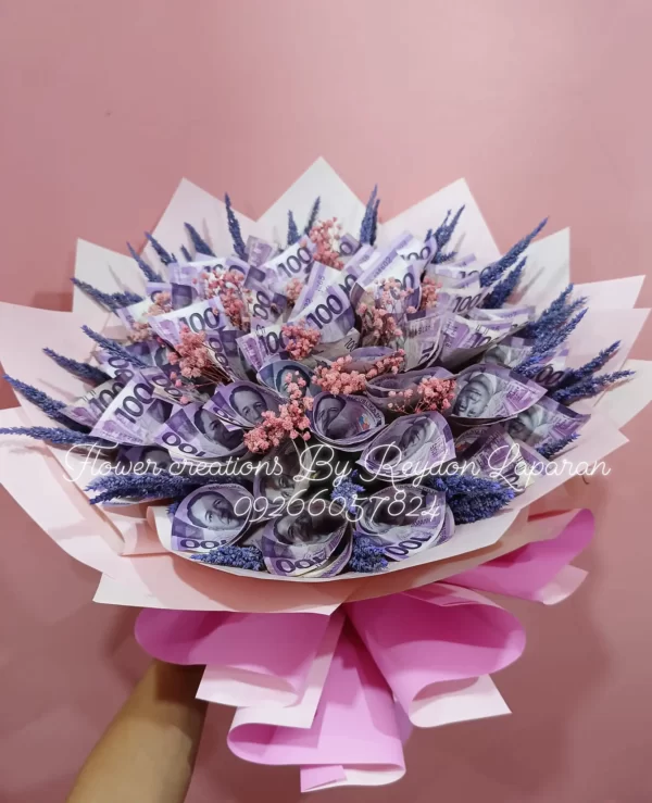 Peso Petals Money Bouquet of 100 Peso Bills by Flower Creations