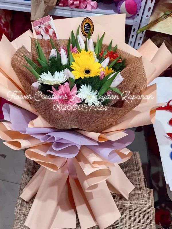 Vibrant Tulips and Gerbera Bouquet by Flower Creations in cdo