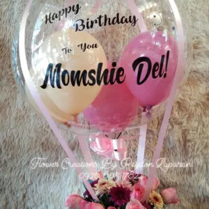 Birthday Celebration Box: Bobo Balloon and Flowers